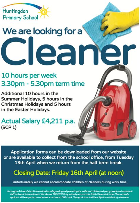 Salary Details: £10. . Part time cleaning vacancies